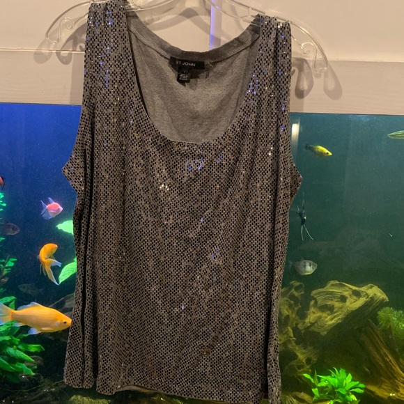 Silver blouse size large - Picture 1 of 5